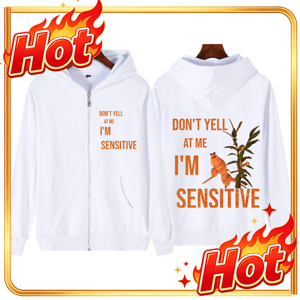 Mens Fashion Zip Up Hoodies - Marcus The Worm Jangan Marah Padaku,