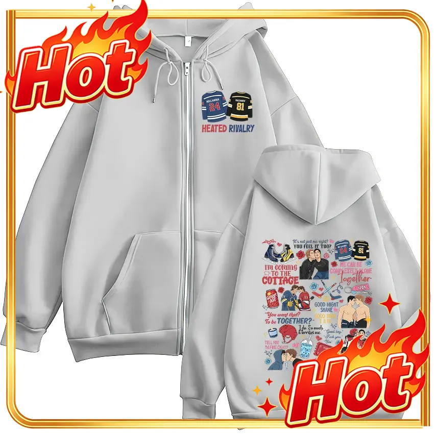 Mens Fashion Zip Up Hoodies - Jaket Hoodie dengan Resleting dan Motif