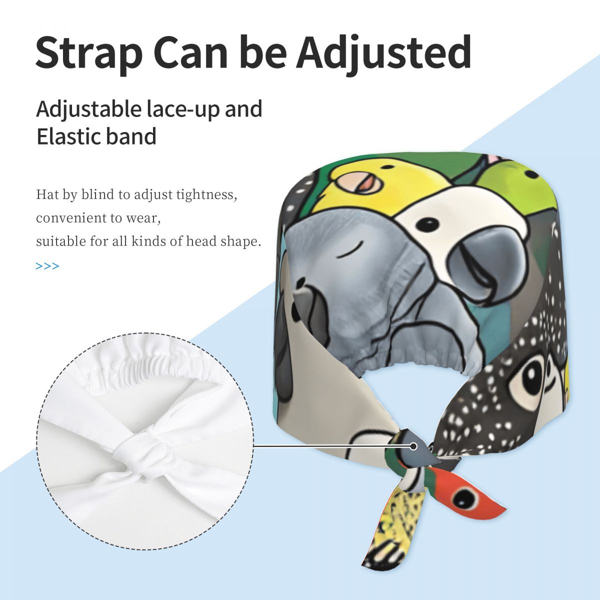 Topi Scrub Caps Parrot Party P - Poster Men Fashion ulasan dan harga