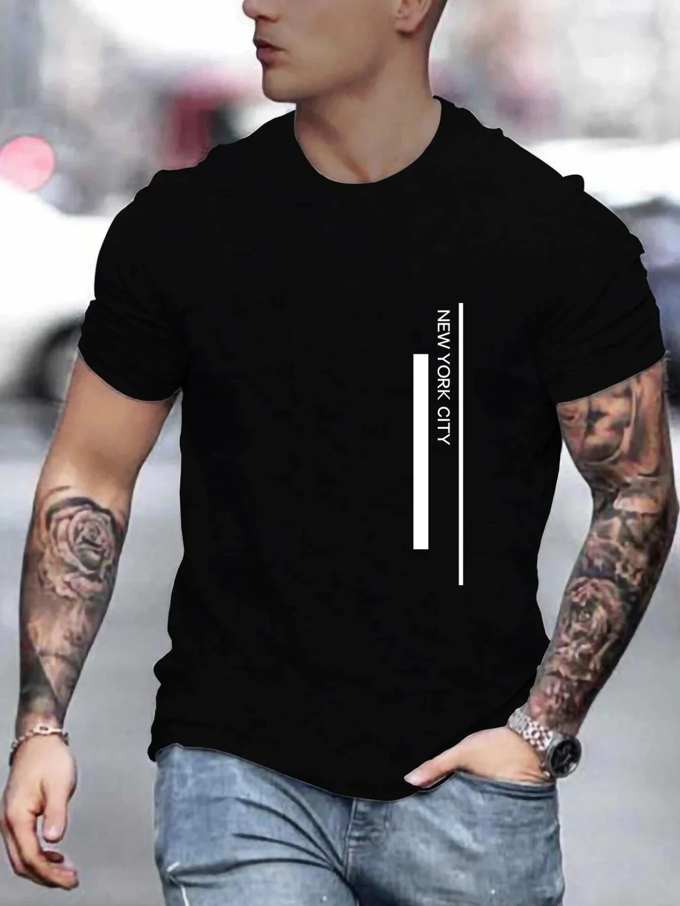 Fashion NEW YORK CITY T-Shirt  - Men'S Fashion New York ulasan dan harga